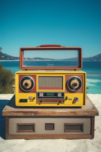 Nahaufnahme der Retro-Boombox