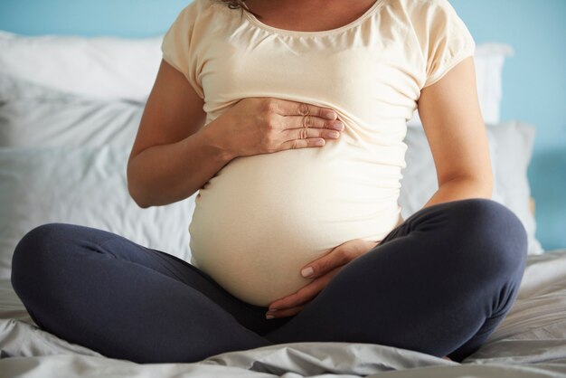 Nahaufnahme der zukünftigen Mutter