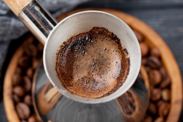 Kostenloses Foto nahaufnahme des kaffeekonzepts