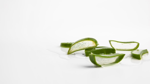 Kostenloses Foto nahaufnahme des schönheitskonzepts der aloe vera