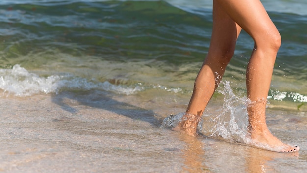 Kostenloses Foto nahaufnahme des strandkonzepts