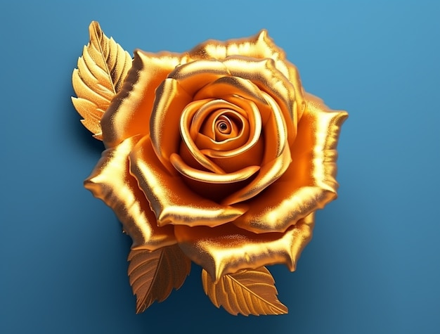 Nahaufnahme einer goldenen Rose