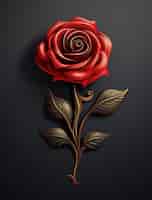 Kostenloses Foto nahaufnahme einer isolierten rose