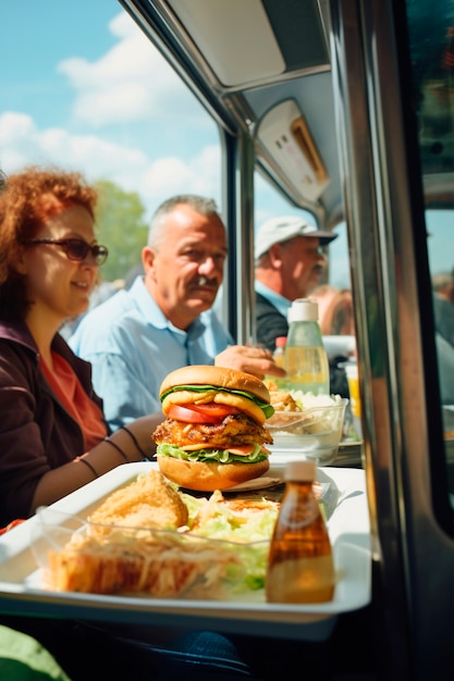 Kostenloses Foto nahaufnahme einer köstlichen burgermahlzeit