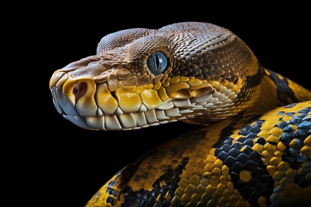 Nahaufnahme einer Schlange im natürlichen Lebensraum