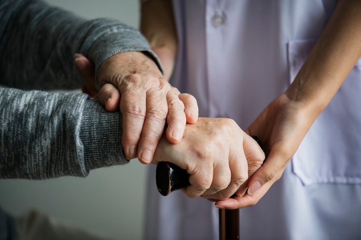 Kostenlose Foto nahaufnahme einer stützhand