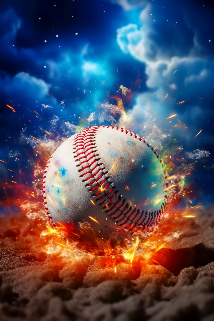 Kostenlose Foto nahaufnahme eines baseballballs