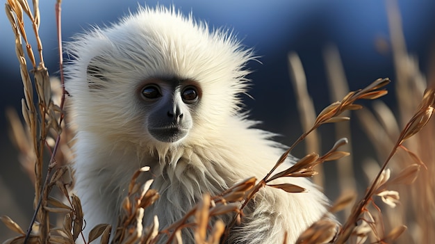 Kostenloses Foto nahaufnahme eines gibbons in der natur