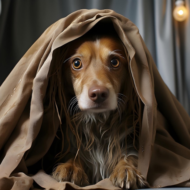 Kostenloses Foto nahaufnahme eines heimhundeporträts