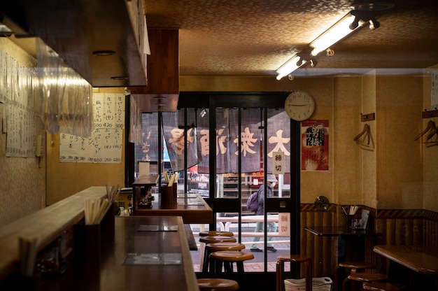 Kostenloses Foto nahaufnahme eines japanischen streetfood-shops