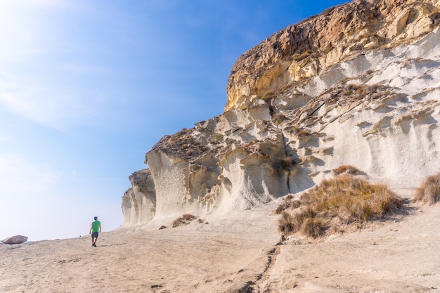 Nahaufnahme eines männlichen Wanderns im Naturpark Cabo de Gata-Nijar in Andalusien, Spanien