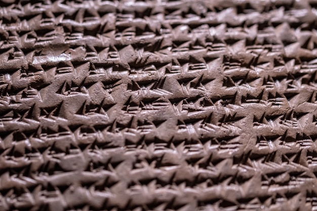 Nahaufnahme eines urteils von kanesh von hittite cuneiforms