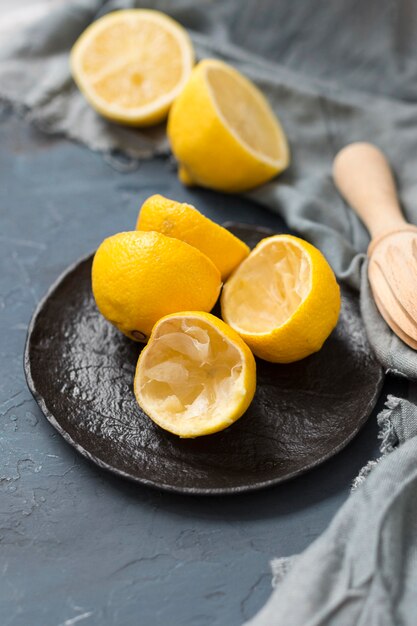 Nahaufnahme gepresste Zitronen