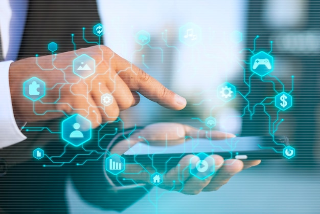 Nahaufnahme Hand mit Smartphone