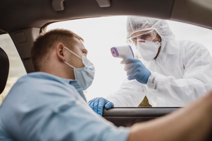Kostenlose Foto nahaufnahme im coronavirus-test