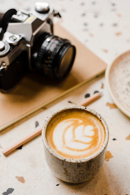 Kostenloses Foto nahaufnahme tasse kaffee