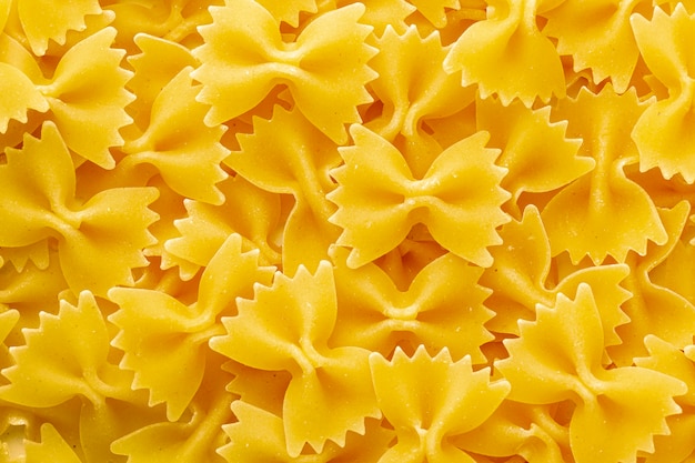 Nahaufnahme ungekocht Farfalle