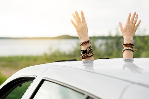 Kostenloses Foto nahaufnahme verteilt das autokonzept