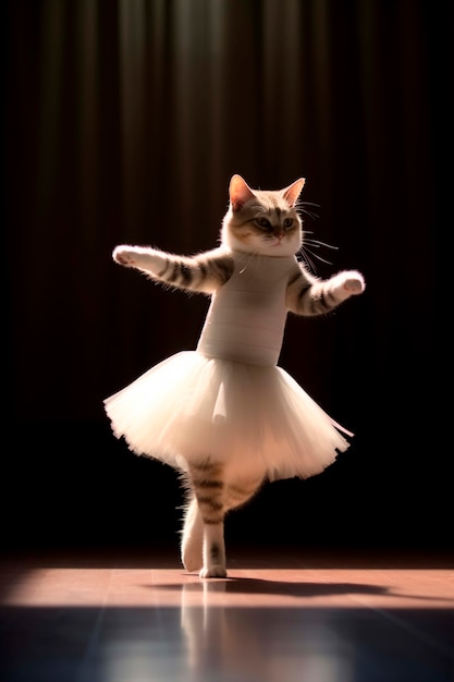 Kostenloses Foto nahaufnahme von ballerina katze