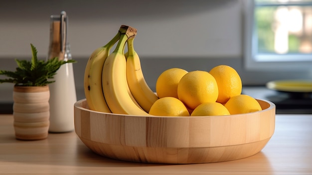 Nahaufnahme von Bananen auf dem Tisch