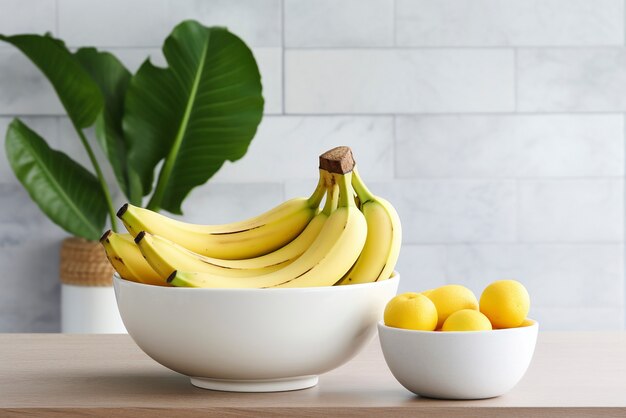 Kostenloses Foto nahaufnahme von bananen auf dem tisch