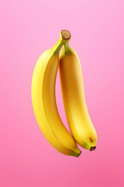Kostenloses Foto nahaufnahme von bananen auf rosa hintergrund