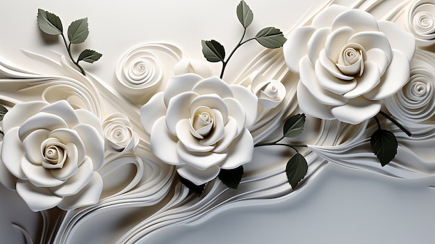 Nahaufnahme von dekorativen Rosen