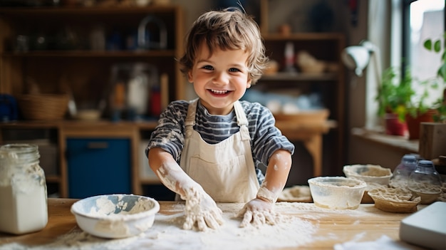 Nahaufnahme von einem Jungen, der kocht