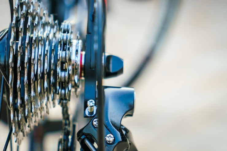 Kostenlose Foto nahaufnahme von fahrrad-getriebe