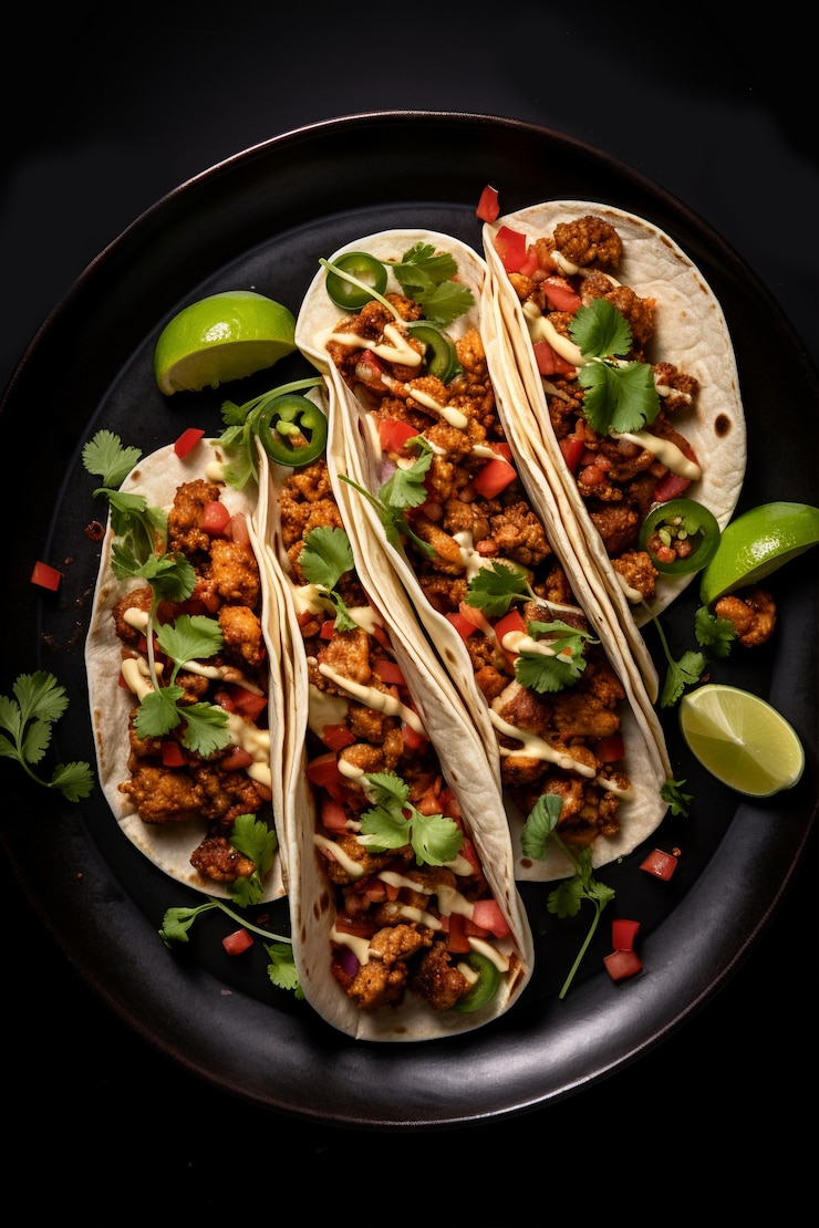 Kostenlose Foto nahaufnahme von köstlichen tacos