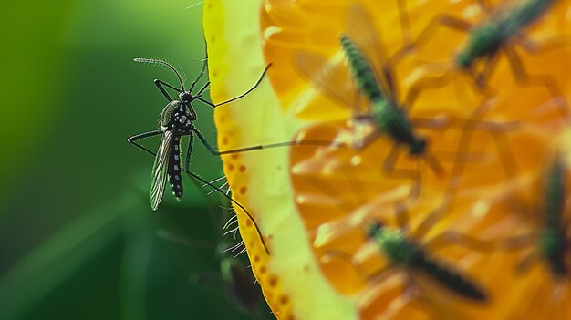 Nahaufnahme von Mücken in der Natur