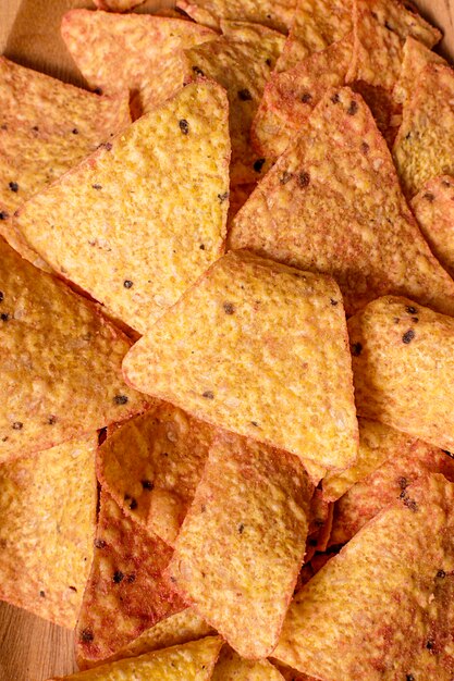 Nahaufnahme von Nacho-Chips