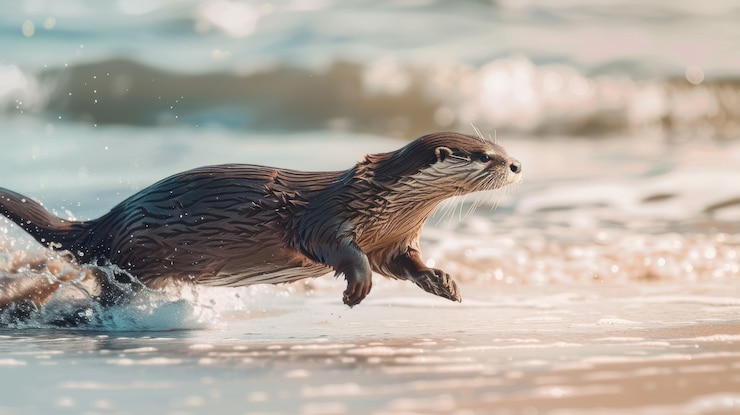 Kostenlose Foto nahaufnahme von ottern in der wildnis