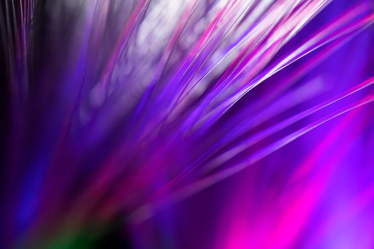 Nahaufnahme von wunderschönen optischen Faserdetails