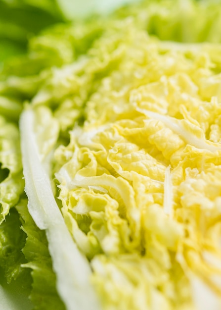 Kostenloses Foto nahaufnahmeblätter des grünen salats