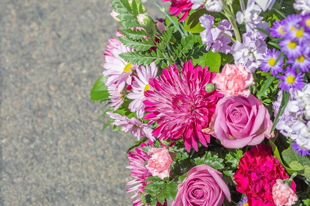 Nahaufnahmefoto des Blumenstraußes Foto in hoher Qualität