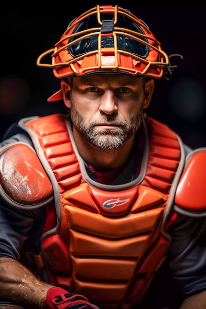 Nahaufnahmeporträt eines Baseballspielers