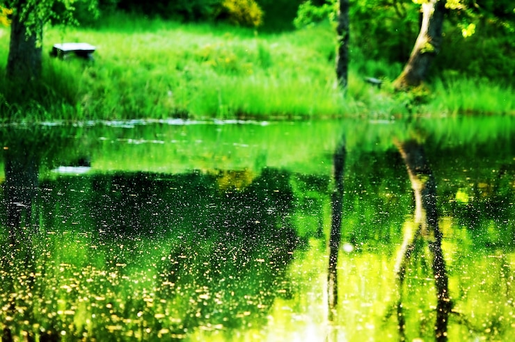 Kostenlose Foto natürliche landschaft spiegelt sich im wasser