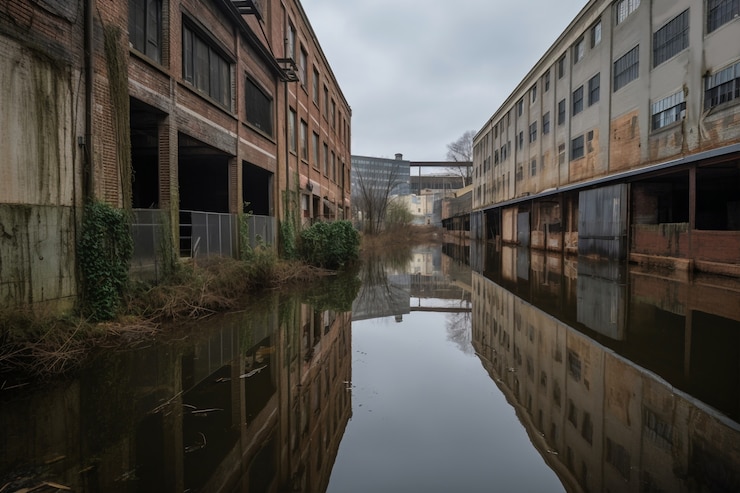 Kostenlose Foto naturkatastrophenkonzept mit flut
