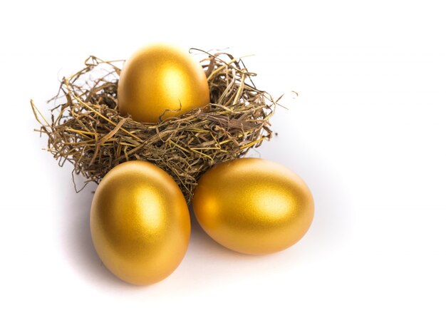 Nest mit goldenen Eiern