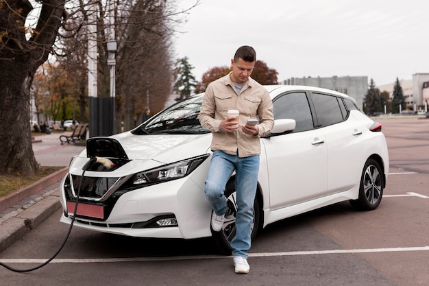 Kostenloses Foto neues elektroauto hautnah