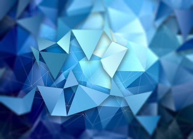 Niedriger abstrakter Polyhintergrund 3D