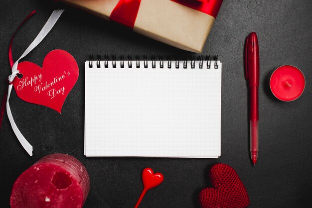 Notebook und Valentinstag Sachen