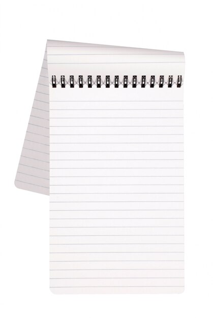 Notepad mit gefalteten Seite