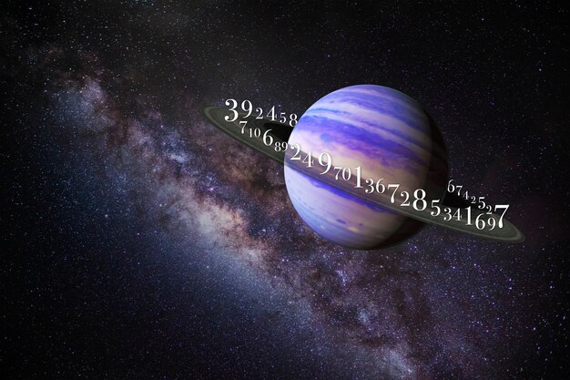 Numerologiekonzept mit Planet