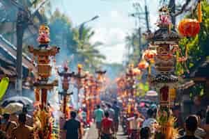 Kostenloses Foto nyepi-tag in indonesien gefeiert