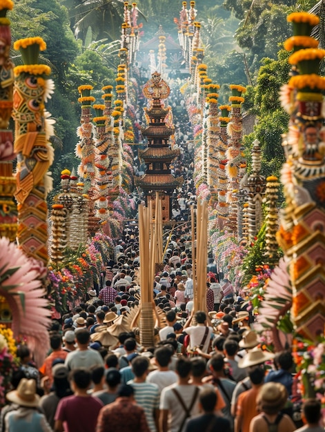 Kostenloses Foto nyepi-tag in indonesien gefeiert