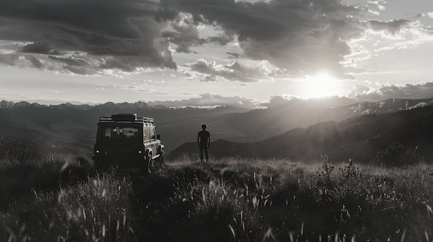 Kostenloses Foto offroad-auto in der wildnis