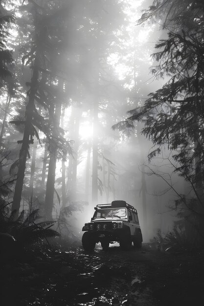 Offroad-Auto in der Wildnis