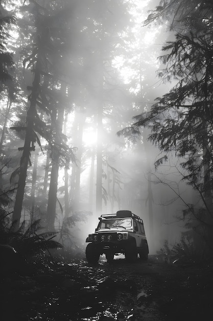 Offroad-Auto in der Wildnis